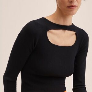 Mango Cut-Out Knitted Sweater
